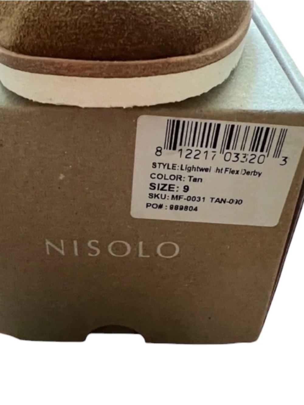 NIB Nisolo Tan Suede Derby with White Sole Lightweight Driving Shoes - Picture 4 of 4